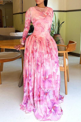 Floral Elegance Evening Dress