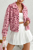 Trendy Leopard Print Fleece Jacket