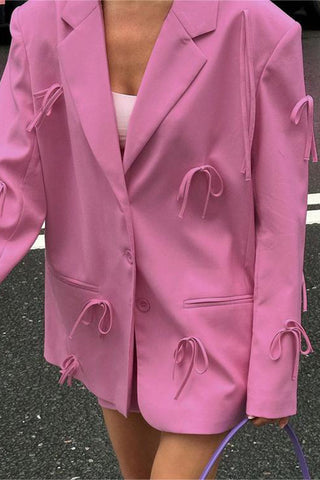 Bow-Detail Tailored Blazer