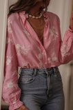 Floral Detail Button-Up Blouse