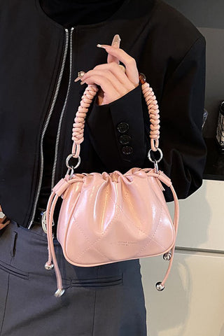 Elegant Beaded Handle Small Bag