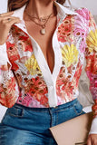Vibrant Floral Lace Blouse