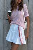 Perforated Polo Tank Top