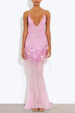 Elegant V-Neck Evening Gown