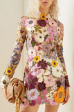 Floral Embellished Casual Dress