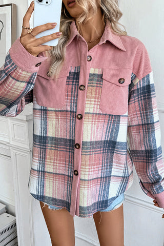 Button-Up Plaid Overshirt