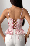 Floral Print Peplum Camisole