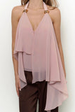 Halter Neck Layered Blouse