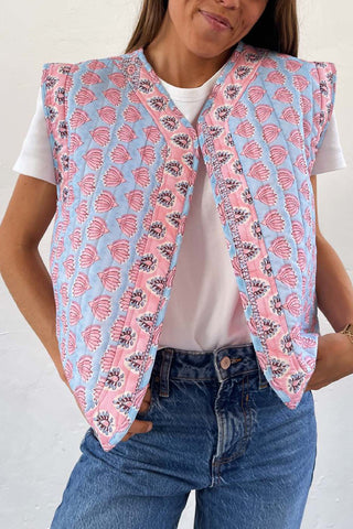 Floral Quilted Vest