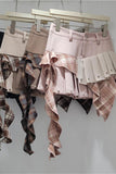 Asymmetrical Layered Mini Skirt