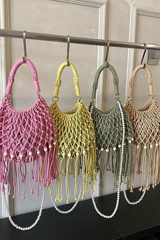 Chic Knotted Fringe Handbag