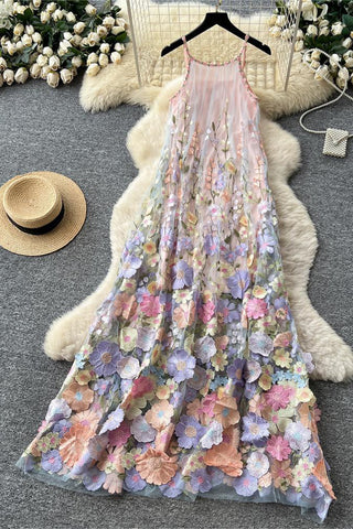 Floral Pattern Maxi Dress