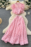 Elegant Polka Dot Skirt Set