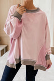Oversized Patchwork Sweatshirt
