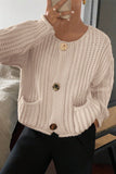 Knit Button Cardigan Sweater