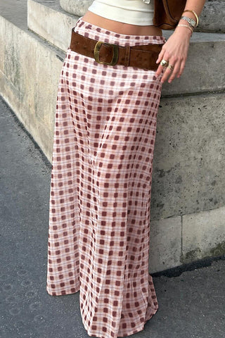 Checkered Maxi Skirt