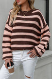 Striped Knit Pullover Sweater