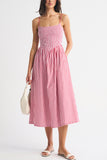 Striped Smocked Midi Dress