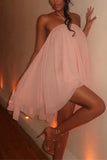 Halter Dress with Flowing Design