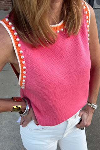 Colorblock Ribbed Knit Tank