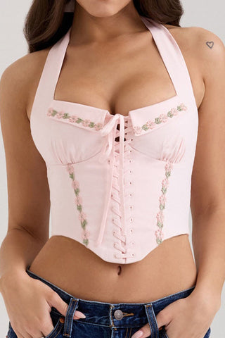 Lace-Up Halter Top