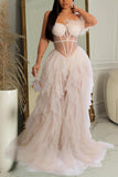 Stunning Strapless Evening Gown