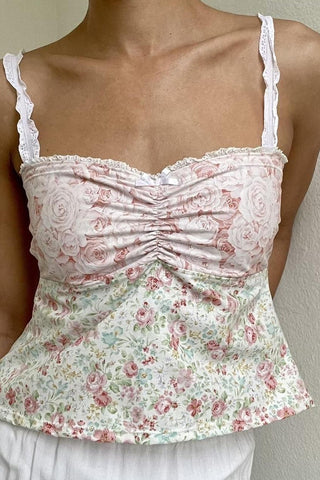 Floral Lace Trim Camisole