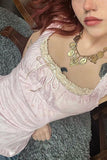 Off-Shoulder Lace-Up Camisole