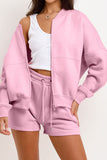 Zip-Up Casual Short Set