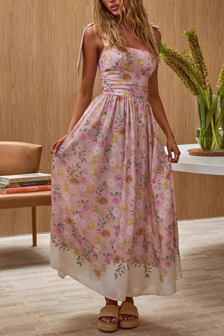Floral Sleeveless Midi Dress
