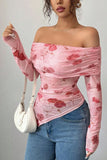 Off-Shoulder Floral Blouse