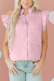 Stand Neck Snap Button Puffer Vest