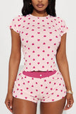 Heart Print Loungewear Set