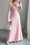 Long Sleeve Textured Maxi Dress