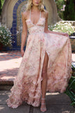 Floral Maxi Dress with Ruffle Details