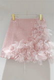 Floral Embellished Mini Skirt