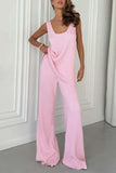 Sleeveless Wide-Leg Suit Set