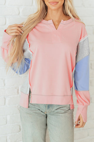 Stylish Color-Block Sweatshirt