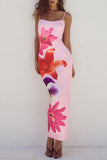 Floral Print Spaghetti Strap Dress