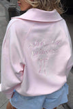 Playful "Princess" Pattern Sweatshirt
