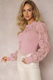 Lace Sleeve Knit Top