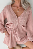Button-Up Lounge Short Set