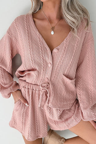 Button-Up Lounge Short Set