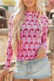 Long Sleeve Boot Print T-Shirt