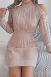 Cold Shoulder Knit Mini Dress