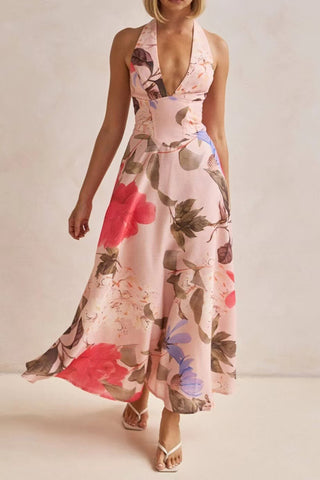 Halter Maxi Casual Dress