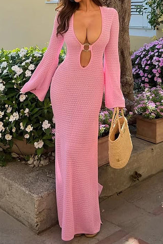 Keyhole Front Maxi Dress