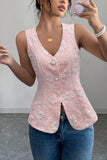 Elegant Button-Front Tank Top