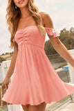 Flowy Smocked-Front Casual Dress