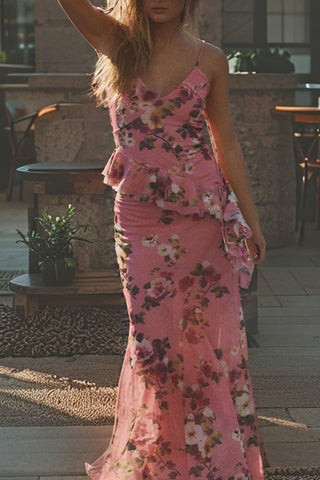 Floral Asymmetrical Skirt Set